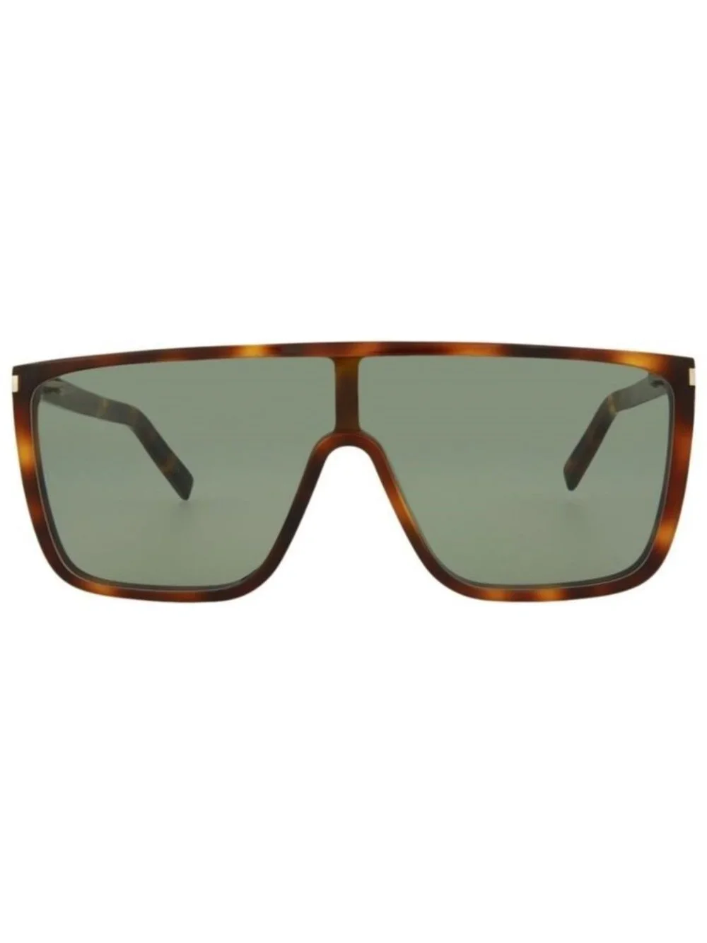 New Saint Laurent Womens Shield/Wrap Havana Havana Green Fashion Designer Sungla